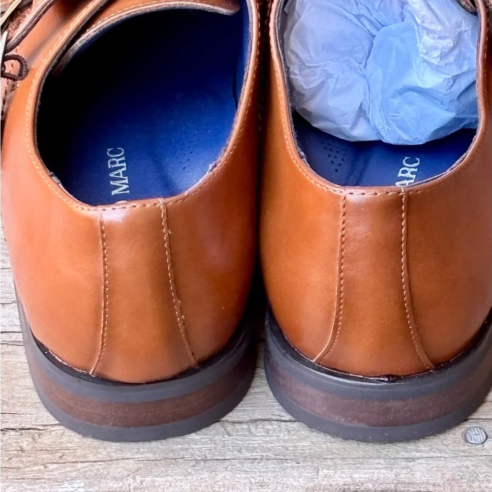 Bruno Marc Hutchingson 2 Double Monk Strap Brown Leather Dress Slip Ons 8.5W - Picture 3 of 7